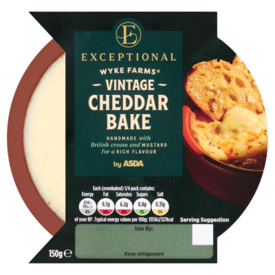 Exceptional by ASDA Exceptional by ASDA Wyke Farms Vintage Cheddar Bake 150g