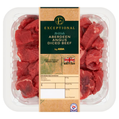 Exceptional by ASDA British Aberdeen Angus Diced Beef