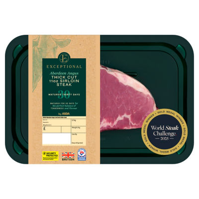 Exceptional by ASDA Aberdeen Angus Thick Cut 11oz Sirloin Steak