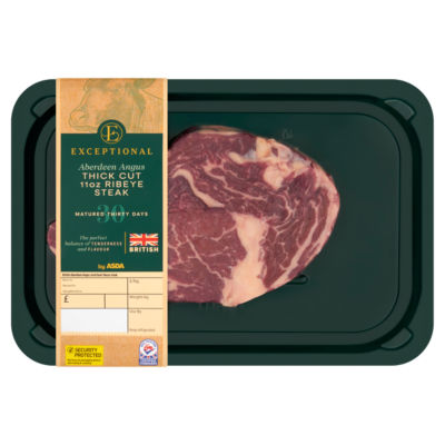 Exceptional by ASDA Aberdeen Angus Thick Cut 11oz Ribeye Steak