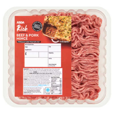 ASDA Rich Beef & Pork Mince 400g