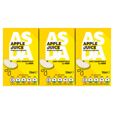 JUST ESSENTIALS by ASDA Just Essentials Apple Juice from Concentrate 150ml
