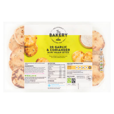 ASDA The Bakery The Bakery 20 Garlic & Coriander Mini Naan Bites