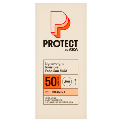 ASDA Protect by  High SPF 50 Invisible Face Sun Fluid 50ml