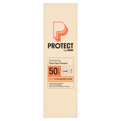 ASDA Protect by ASDA 50 High SPF Hydrating Face Sun Cream with Hyaluronic Acid 50ml