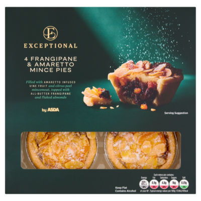 Exceptional by ASDA 4 Frangipane & Amaretto Mince Pies