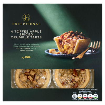 4 Toffee Apple Spiced Crumble Tarts