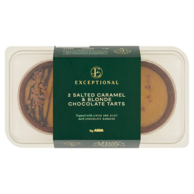 Exceptional by ASDA Exceptional 2 Salted Caramel & Blonde Chocolate Tarts