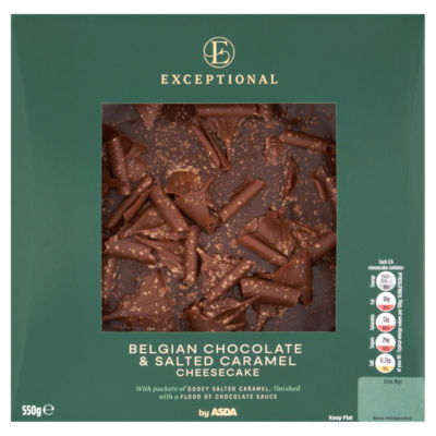 Exceptional by  Belgian Chocolate & Salted Caramel Cheesecake 550g