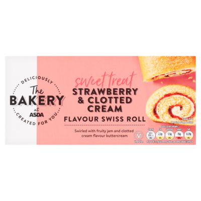 ASDA The Bakery The Bakery Strawberry & Clotted Cream Flavour Swiss Roll