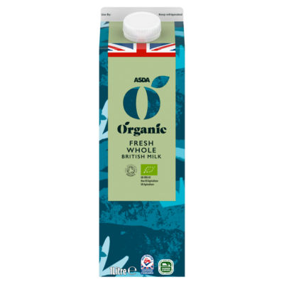 ASDA Organic Fresh Whole British Milk 1 Litre