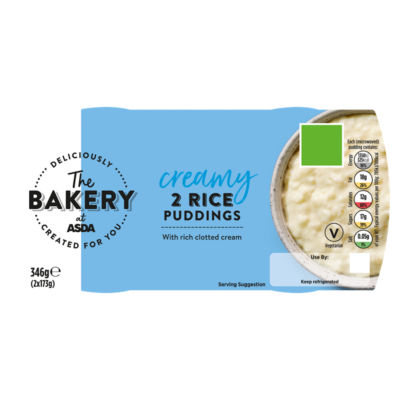 ASDA The Bakery The Bakery Rice Puddings 2 x 173g (346g)