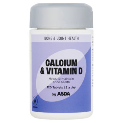 ASDA 2 a day Calcium & Vitamin D Bone & Teeth Health 120 Tablets