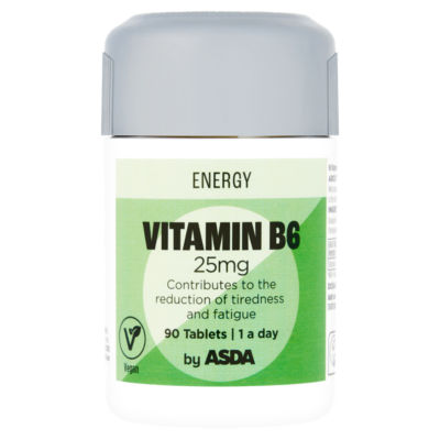 ASDA Energy 1 a Day Vitamin B6 25mg 90 Tablets
