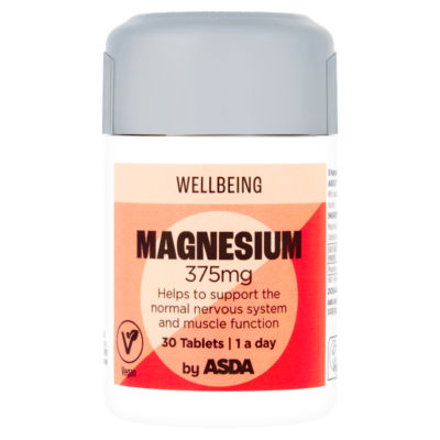 ASDA Wellbeing Magnesium 375 Mg Tablets 1 a Day