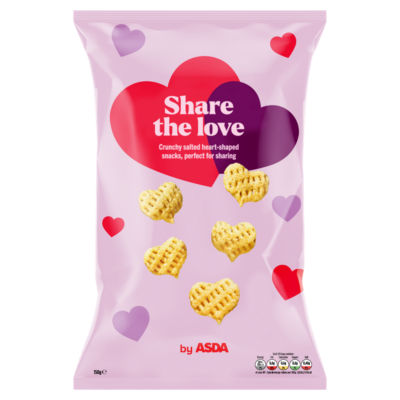 ASDA Share The Love Sea Salt Flavour Corn and Potato Snacks 150g