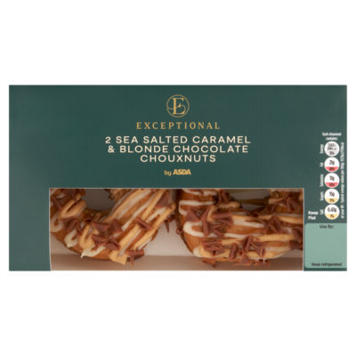 Exceptional by ASDA 2 Sea Salted Caramel & Blonde Chocolate Chouxnuts