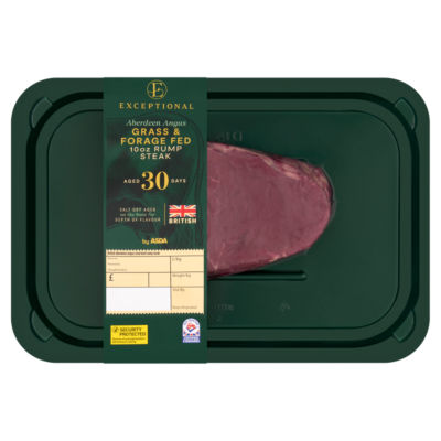 Exceptional by ASDA Aberdeen Angus Grass & Forage Fed 10oz Rump Steak