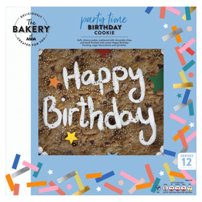 The BAKERY at ASDA The Bakery at  Party Time Birthday Cookie