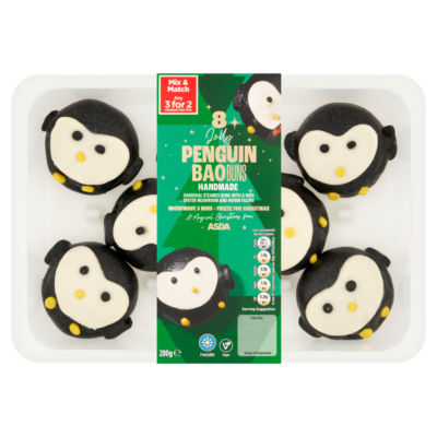 ASDA 8 Jolly Penguin Bao Buns 280g