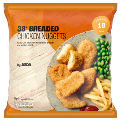 ASDA 38 Breaded Chicken Nuggets 670g