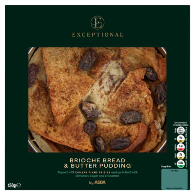 Exceptional by ASDA Brioche Bread & Butter Pudding 450g - ASDA Groceries