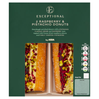 Exceptional by ASDA 2 Raspberry & Pistachio Donuts