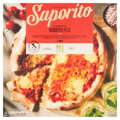 ASDA Saporito Stonebaked Margherita Pizza 380g