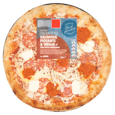 ASDA Woodfired Italian Style Salsiccia Piccante & 'Nduja Pizza with Sourdough 437g