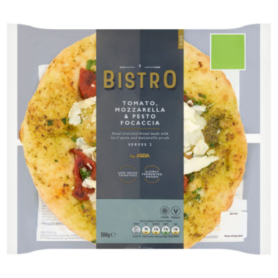 Bistro by ASDA Tomato Mozzarella & Pesto Focaccia 300g