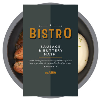 Bistro by ASDA Bistro Sausage & Buttery Mash 400g