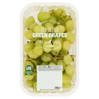 ASDA Seedless Green Grapes 500g