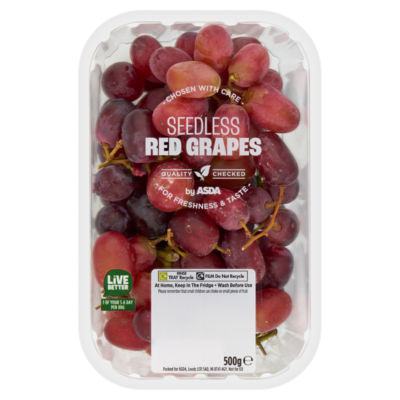ASDA Seedless Red Grapes 500g