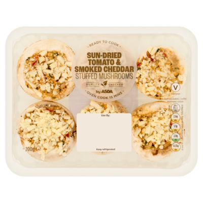 ASDA Sun-Dried Tomato & Smoked Cheddar Stuffed Mushrooms 200g
