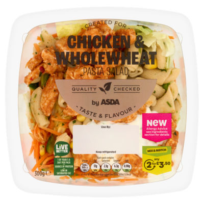 ASDA Spicy & Tender Chicken & Wholewheat Pasta Salad 300g