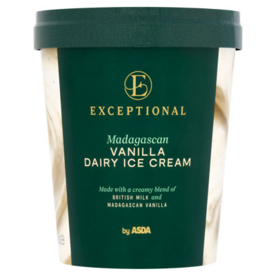 Exceptional By Asda Madagascan Vanilla Dairy Ice Cream 500Ml