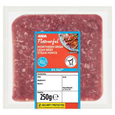 ASDA Flavourful Northern Irish Lean Beef Steak Mince 250g