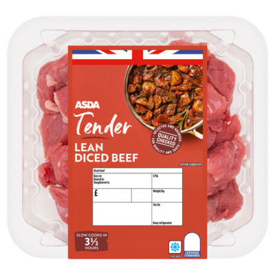 ASDA Tender Lean Diced Beef