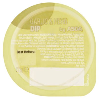 ASDA Garlic & Herb Dip 55g