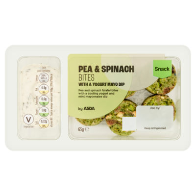 ASDA Pea & Spinach Bites with a Yogurt Mayo Dip 65g