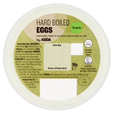 Asda Hard Boiled Eggs 90G