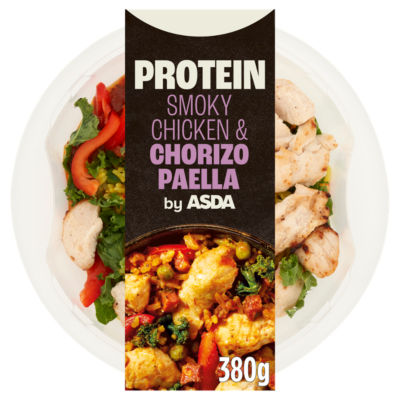 ASDA Protein Smoky Chicken & Chorizo Paella 380g