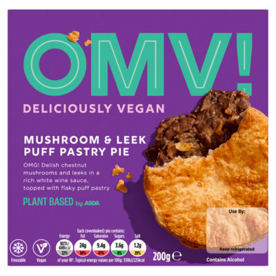 OMV! Mushroom & Leek Puff Pastry Pie 200g