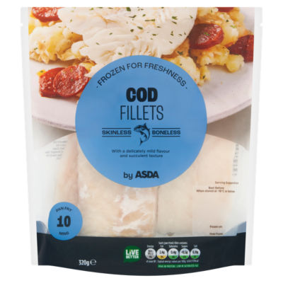ASDA Cod Fillets by  320g