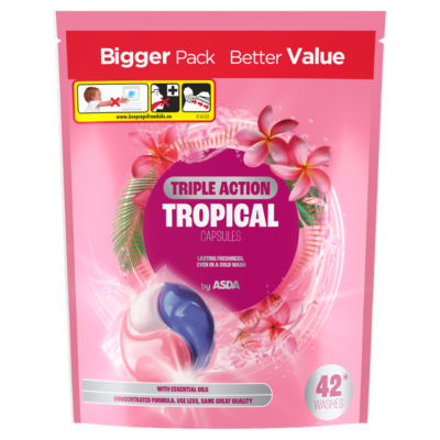 ASDA Tropical Triple Action Capsules 42 Washes