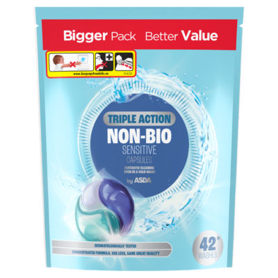 ASDA ASDA Triple Action Non-Bio Sensitive Capsules 42 Washes