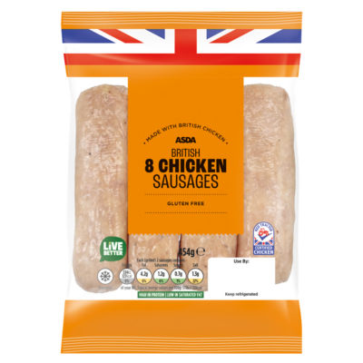 ASDA ASDA 8 Succulent Chicken Sausages 454g