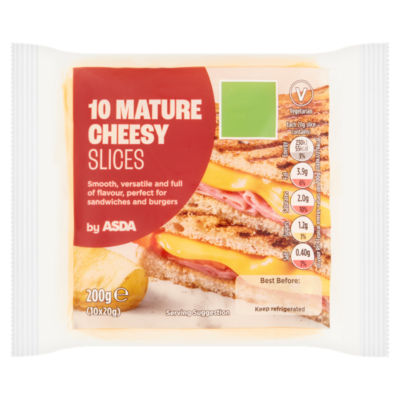 ASDA 10 Mature Cheesy Slices 10x20g (200g)
