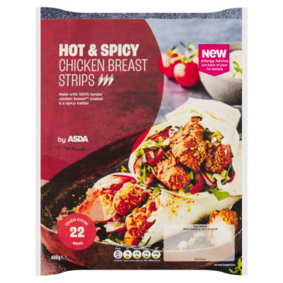 ASDA Hot & Spicy Chicken Breast Strips 400g