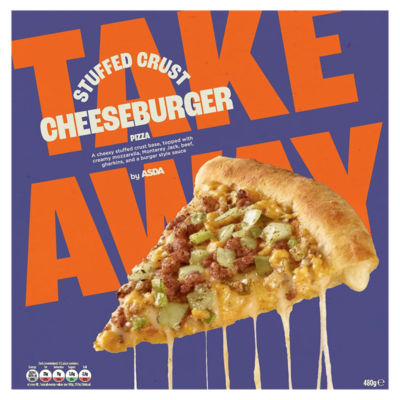ASDA Take Away Stuffed Crust Cheeseburger Pizza 480g